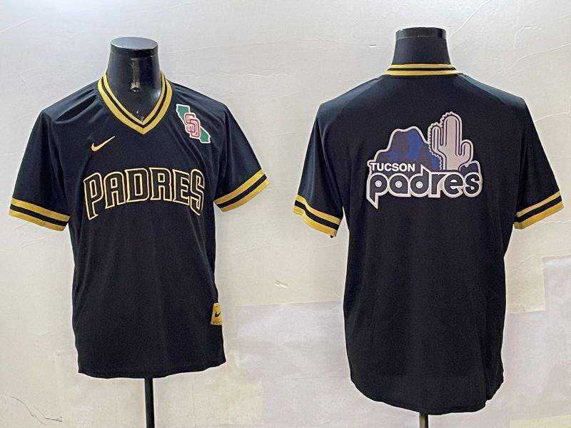 Men San Diego Padres Blank Black Gold Game 2025 Nike MLB Jersey style 10